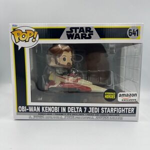 Funko Pop! Star Wars Obi-Wan Kenobi in Delta 7 Jedi Starfighter Amazon Exclusive
